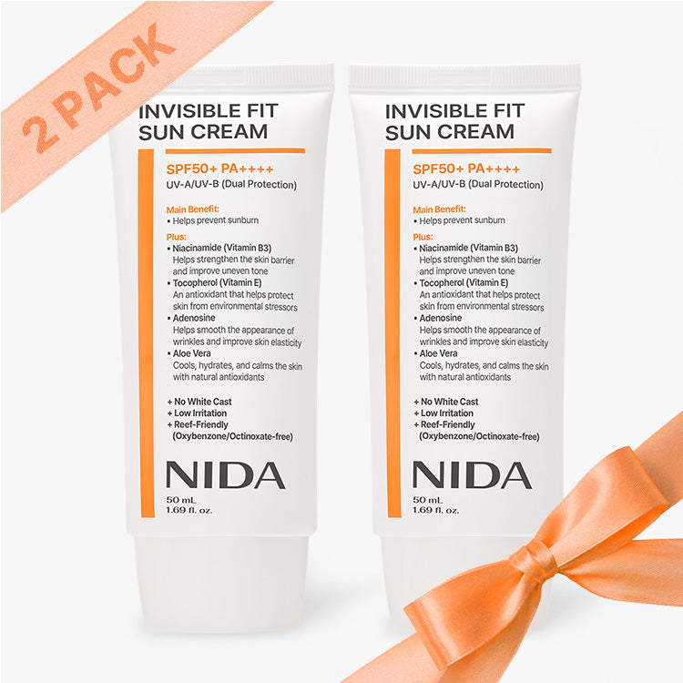 NIDA Invisible Fit Sun Cream (Korean Formula, SPF50+, PA++++)