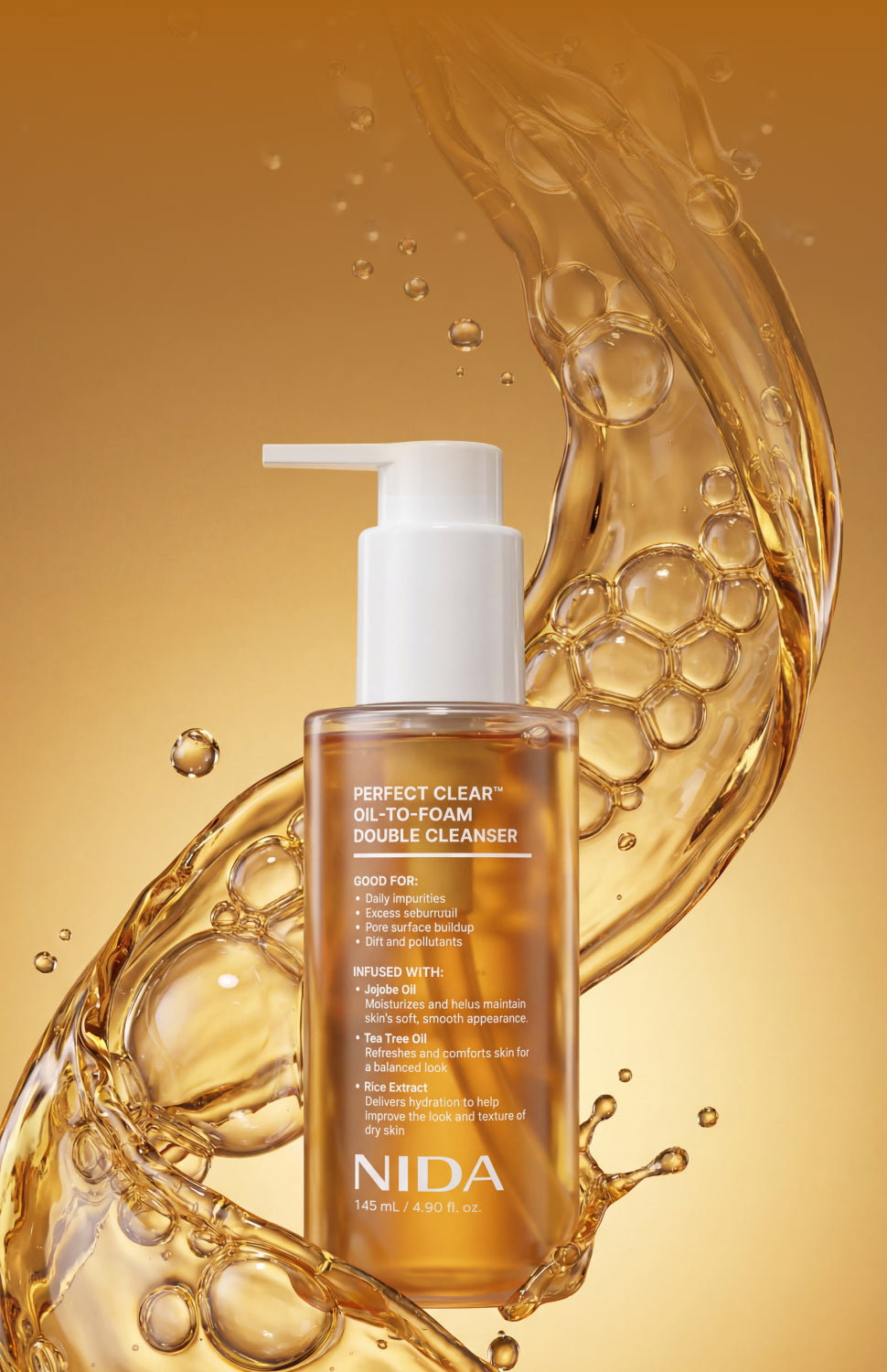 NIDA Perfect Clear™ Oil-to-Foam Double Cleanser