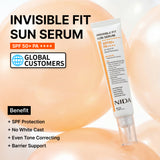 Sérum solaire NIDA Invisible Fit (Formule coréenne, SPF50+, PA++++) 