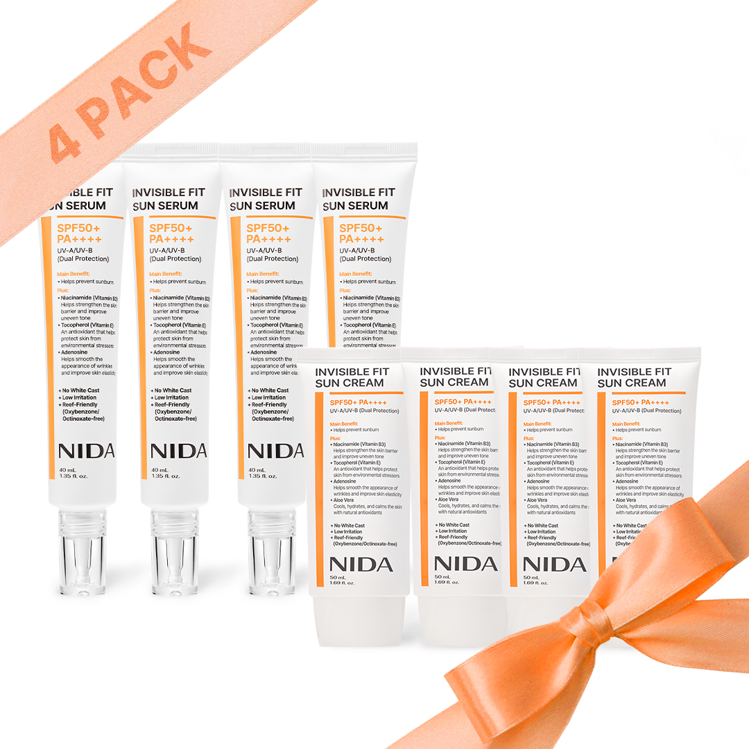 NIDA Invisible Fit Sun Duo (Serum & Cream) (Korean Formula, SPF50+, PA++++)
